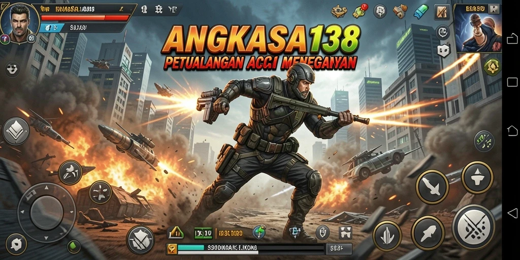 Menampilkan aksi mendebarkan dari gameplay ANGKASA138.