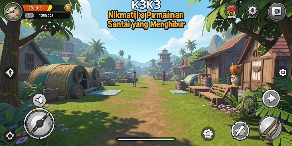 Tampilan gameplay K3K3 yang menarik dan penuh warna.