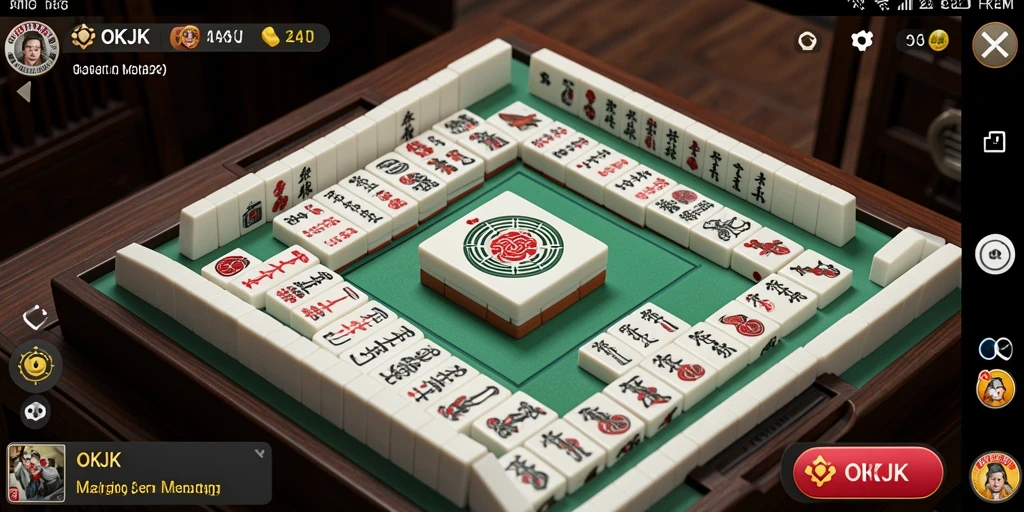 Screenshot gameplay <strong>OKJK</strong> menampilkan keseruan permainan Mahjong yang menarik.