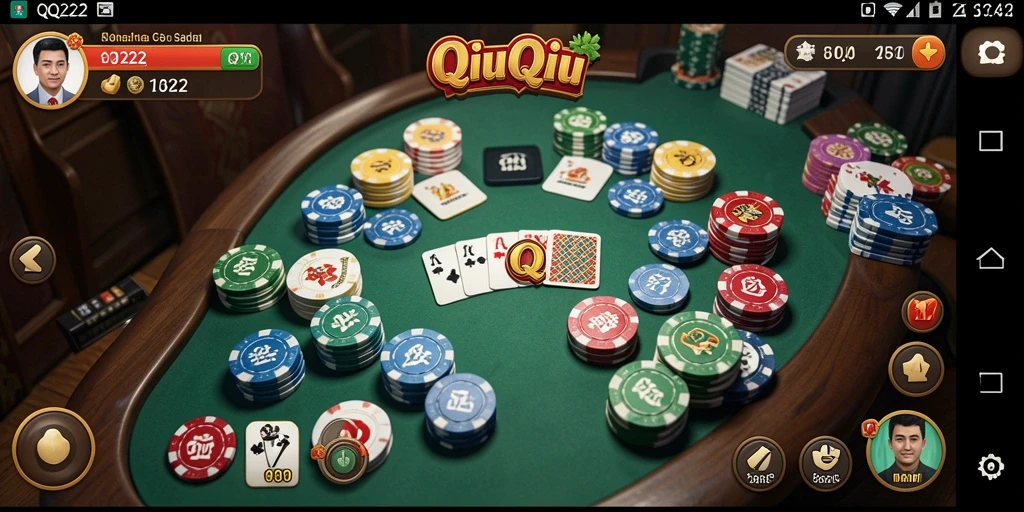 Screenshot gameplay QQ222 menampilkan keseruan bermain QiuQiu.