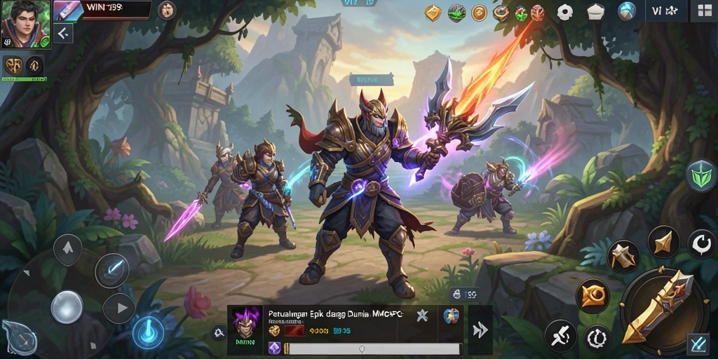Tampilan gameplay <strong>WIN199</strong> yang epik dan penuh aksi di dunia MMORPG.