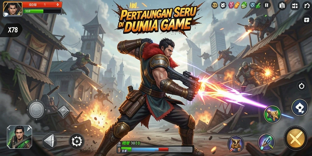 Tampilan dinamis dari pertarungan X78 yang memikat.
